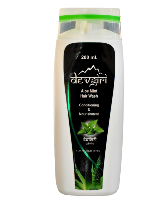 Devgiri Aloe Mint Hair Wash – Cooling & Conditioning Herbal Shampoo | Deep Nourishment (200ml)